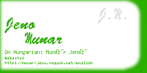 jeno munar business card